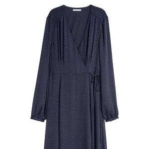 Textured Wrap Midi Dress